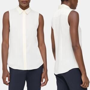 Theory Sleeves Silk Shirt size Medium